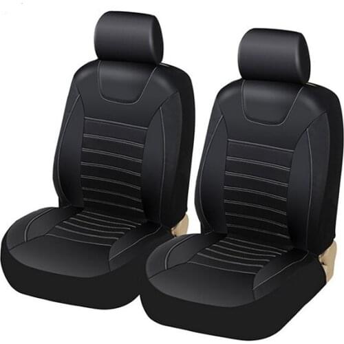 KANGLIDA Soft PU Leather Car Seat Covers Universal Fit for All Car SUV Truck Compatible Car Seat Protector Black Airbag