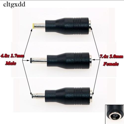 Cltgxdd 1PCS Female 7.4*5.0mm 7.4mm x 5.0mm To 4.8*1.7mm 4.8mm x1.7mm Male DC Jack Connector Adapter Power Charger For HP