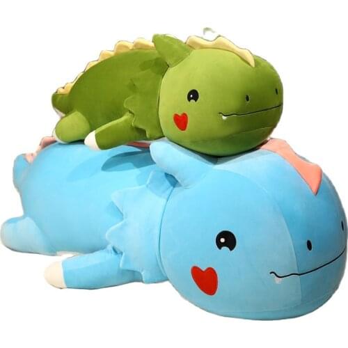 Giant Dinosaur Plush Toy Girls Large Sleeping Pillow Doll Ragdoll Soft Stuffed Cartoon Animal Dinosaur for Kids Brithday Gift