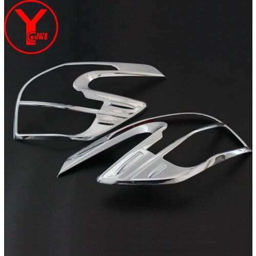 Chromium Tail Light Cover For Toyota Yaris L 2014 2015 2016 Hatchback ABS Car Auto Parts Rear Lamp Hood Protector YCSUNZ