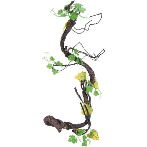 Artificial Reptiles Vine Climber Jungle Forest Bendable Artificial Branch Terrarium Flexible Reptile Pet Supplies Cage Decor