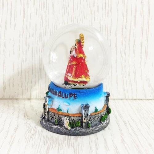 Spain Tourism Memorial Gift Virgin Mary Crystal Ball Three-dimensional Resin Water Polo Decoration Desktop Decoration