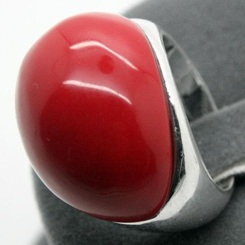 Wholesale good 20*26mm RARE 925 SILVER RED CORAL HUGE SMOOTH RING SIZE 7/8/9/10# Genuine men silver Jewelry Free shipping