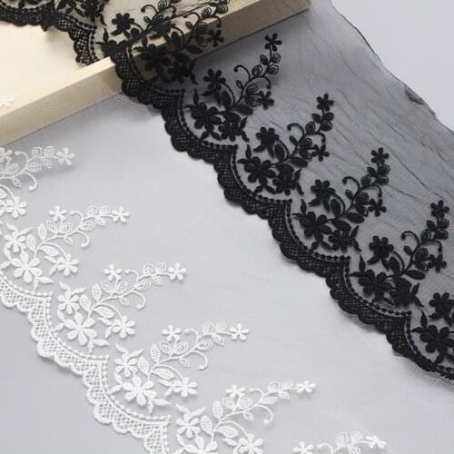 Lucia crafts 130mm Embroidered Lace Fabric Trim Ribbons Dress Handmade Sewing Material 1/5yards /Lot R0504