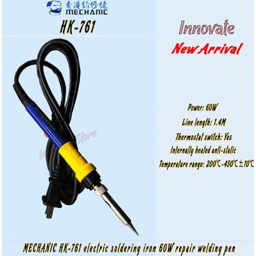 MECHANIC HK-761 Electric Soldering Iron 60W Internal Heating Type Anti-Static Welding Pen Electronic Repair Welding Tool