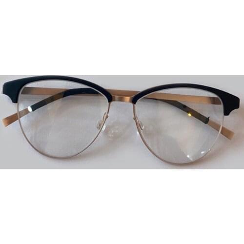 Metal Half Frame Glasses Frame Women Men 2020 Vintage Reading Computer Cat Eye Glasses Frame
