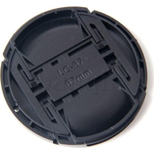 MLLSE 67mm Center Pinch Snap on Front Cap with Cord for canon nikon sony Lens DA103