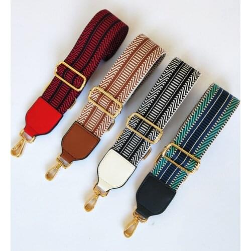 Fashion Colored Belt Bags Gift Accessories For Women Rainbow Adjustable Shoulder Hanger Handbag Straps Decorative Handle Bag Str