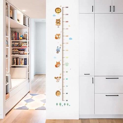 Baby Height Measurement Wall Sticker Removable Creative Cartoon Height Sticker Childrens Room Decoration Wardrobe Sticker