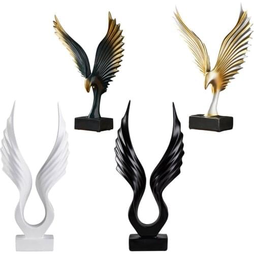 Tabletop Figures Statue Eagle Sculpture Resin Ornaments For Home Living Room Office Decoration Accessories Artwork