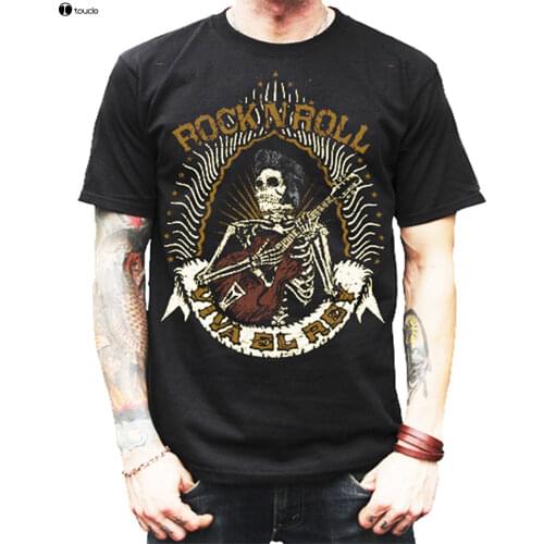 2019 New Mens T Shirts [VIVA EL REY] T-SHIRT ROCKABILLY PSYCHOBILLY ROCK'N'ROLL INK Tops Tshirt Homme