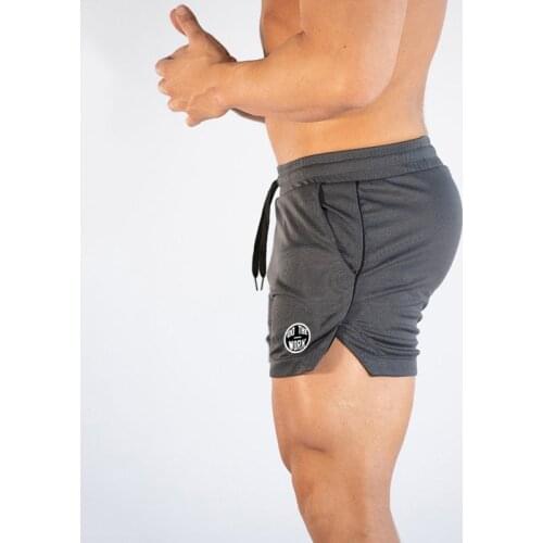 New Fashion Men Printing Gyms Shorts Trousers With Pocket Mesh Bodybuilding Sweatpants Fitness Shorts Casual Jogger Shorts Man