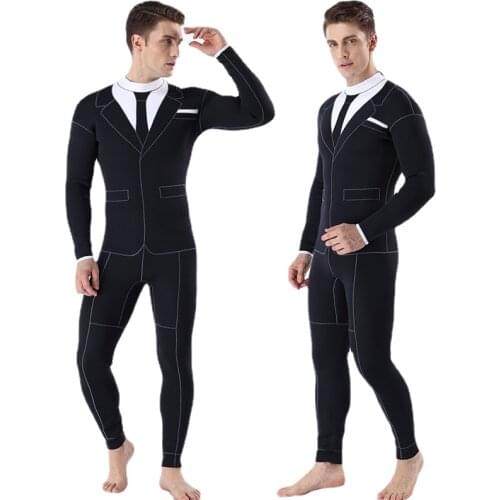 3MM Diving Clothes Conjoined Cold-proof Warm-keeping Diving Clothes Individualized Mens Western Clothing Diving Clothes