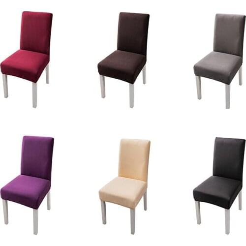 Plain Chair Cover Solid Color Spandex Elastic Removable Stretch Seat Slipcovers for Sofa Armchairs Wedding Hotel Banquet