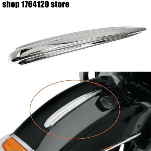 Motorcycle ABS Plastic Chrome Front Fender Trim Fit For Harley FLD 2012-2016 Softail 1986-2016 2017 Touring Trike 84-up