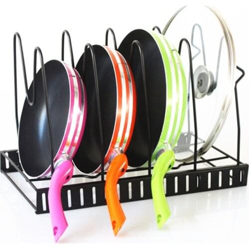 Black 4 & 5 layers can be removable iron plant pot pan hanging rack rest stand kitchen storage organizer rack accessories racks