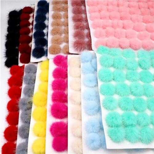 DIY Pompon 4cm Mink Pompoms Fur Balls 40mm Soft Fluffy Pom Pom for Sewing on Knitted Keychain Scarf Hats DIY Jewelry Accessories
