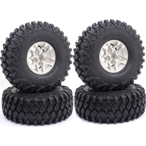RC 120MM 1.9" Medium Soft Rubber Rocks Tires Tire for 1:10 1/10 RC Rock Crawler Axial SCX10 D90 TRX-4 CC01 SCX10 III