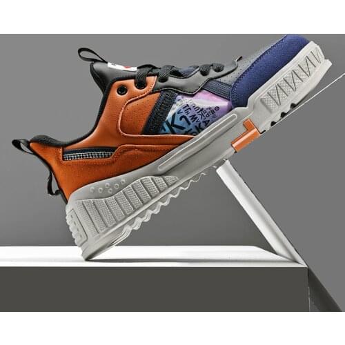 Spring New Breathable Running Shoes for Men sports shoes chunky Sneakers Outdoor Comfortable Reflective Jogging Shoes Zapatillas