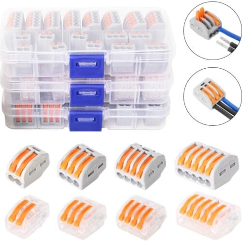Mixed Boxed fast wire Connector 212/213/214/215 SPL-2 3 Compact Wiring Connector Conductor Terminal Block