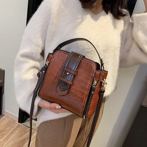 Bucket Bag For Women Fashion Small Bag with shoulder strap Zippers Decoration PU Leather bag Shoulder Bag and Bags B1-38