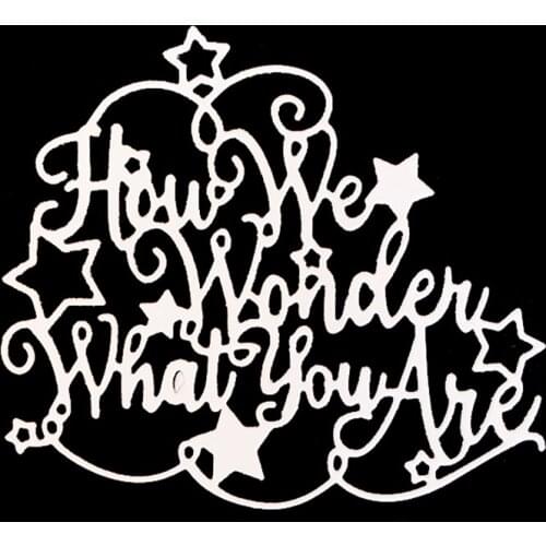 MEET HUANG Star Letter Word Metal Steel Embossing Cutting Dies Craft Scrapbooking DIY Card Making Photo Decor 2021 New Die Cut