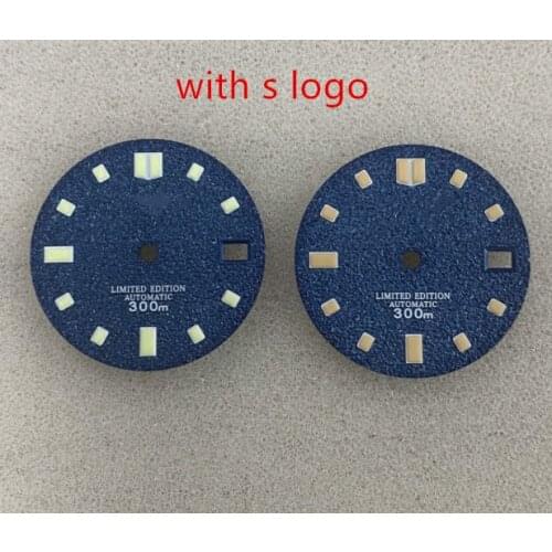 SKX007 Green Luminous Watch Dial for NH35/4R36 Movement with S Logo