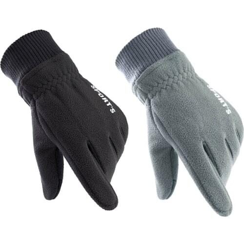 Winter Warm Gloves Non Slip Knitted Wrist Full Finger Gloves Touchscreen Riding Driving Warm Gloves with Fleece Lining