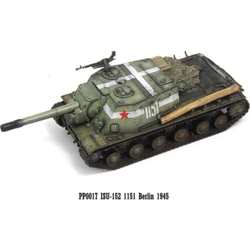 1:72 Scale PP0017 Su 152 ISU-152 1151 Berlin Heavy Tank Model Simulation Diecast Toy for Collection Gift Collectible Display Toy
