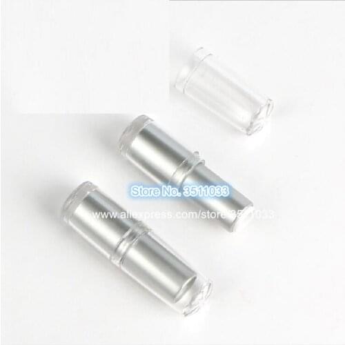 12.1mm Round Plastic Silver Cosmetic Lipstick Tube Beauty Lip Rouge Bottle Cosmetic Empty Clear Cap Lip Balm Refillable Tubes