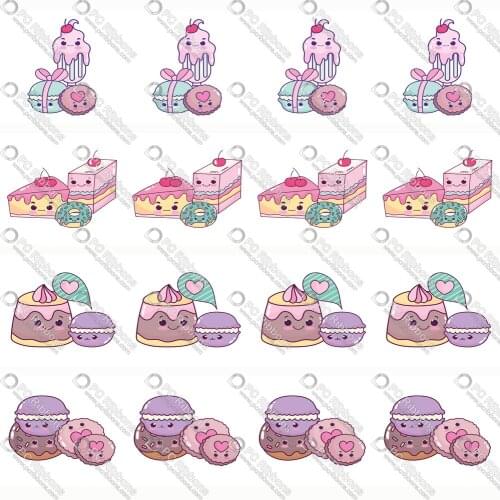 16-75MM Cake & Pudding & Macarons Printed Grosgrain Polyester Ribbon 50Yards Gift Wrapping Diy Bows Wedding Drections Ribbons