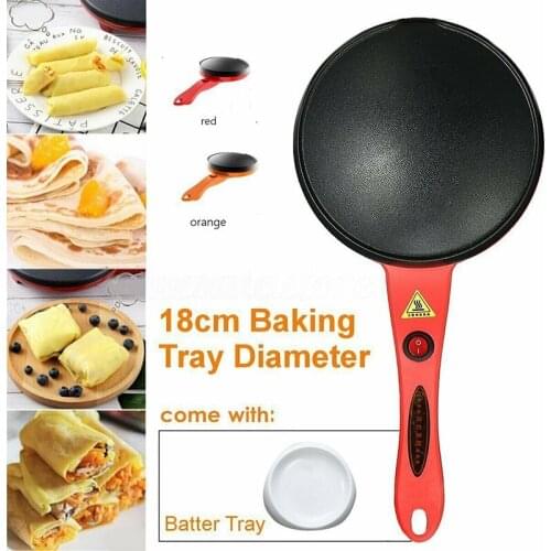 220V Household Electric Crepe Maker Machine Pancake Pan Non-Stick Griddle Baking Pancake Machine Kitchen Cooking Pan Pie Frying