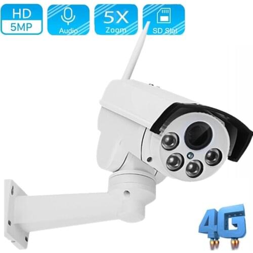 OwlCat Sony Outdoor HD 2MP 5MP 3G 4G SIM Card IP Camera PTZ 5X 10X Zoom Auto Focus Pan Tilt AP Hotspot SD Slot Audio CCTV Camera