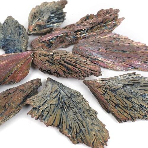 500g Natural Black Tourmaline Plating Colors Chakra Energy Stones Minerals Home Decor