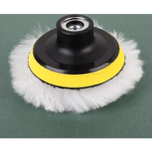 7 Pcs 3 inch Buffing Pad Auto Car Polishing Wheel Kit Buffer + M14 Drill Ad Flat Wave Car Polishing Disc Set 3 Inch 7 Piece