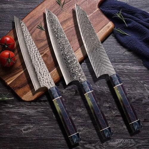 8 Inch 67 Layers 10Cr18CrMov Japanese Damascus Steel Excellent Luminous Handle Very Sharp Petty Knife Professional Kitchen Knife