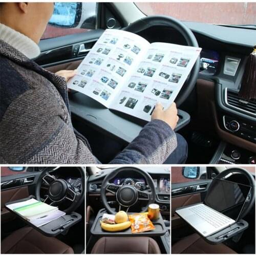 Car Steering Wheel Desk Multifunctional Chair Back Dining Table Auto Laptop Desk Car Computer Mount Holder Eating Tray Stand