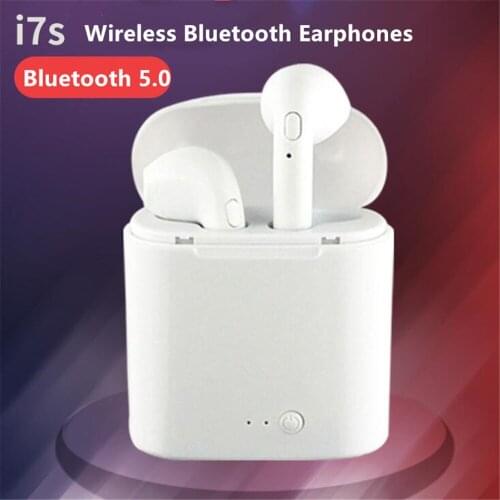 Wireless Earbuds I7s New Bluetooth Earphones Portable Mini Stereo Bass Wireless Bluetooth Headset Ear Phones with Charging Box