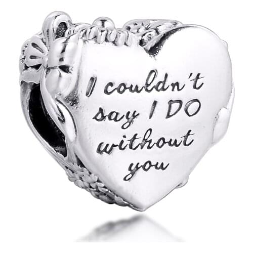 925 Sterling Silver Flower & Bow Heart Charms Beads for Jewelry Making Fits Pandora Bracelet Silver 925 Original Women Charmsy