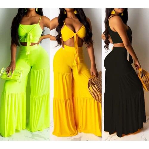 CACARE 2 Piece Pants Sets Women Two Piece Set Top and Pants Clothing Matching Sets Tracksuit Outfits F0568 Multi-Color Choices