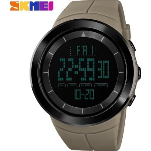 SKMEI Fashion Clock Men Digital Watch Sport Watches Stopwatch Glass Mirror Dial Alarm 12/24 hour Calendar Relogio Masculino 2021