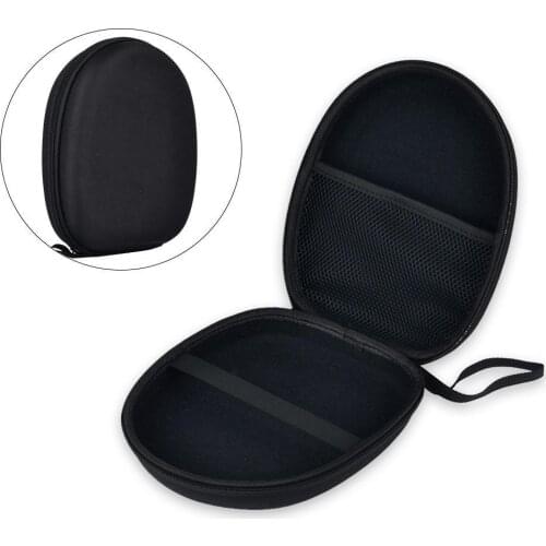 Large Size EVA Earphone Headphone Storage Case Zipper Carry Bag Headset 20x18x5.5cm Black For Alice Hard Sony Technica A8Q0