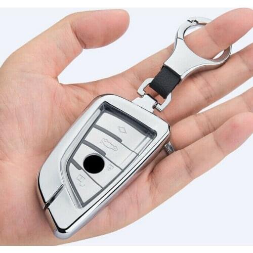 Zinc Alloy Car Key Case For BMW X6 X5 X4 X1 F15 F48 F16 5 7 Smart Keyless Remote Fob Cover Keychain Protect Bag Accessories