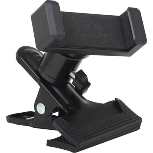 Clip-on Phone Holder Musical Instrument Phone Mount Stand with 360 Degree Rotatable Ball Head for Bass Guitar