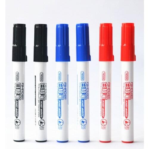 3pcs Erasable color ink pens 2mm liner marker on Whiteboard glass nonporous surface Stationery Office School supplies F904