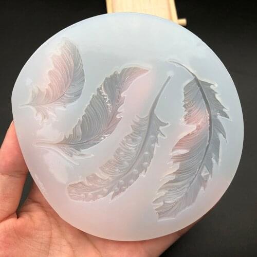 1pcs Liquid Silicone Mold Feather Mirror Resin Mould For DIY Jewelry Pendant Necklace Accessories Making Crafts