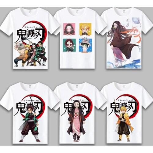 Demon Slayer Kamado Tanjirou Kamado Nezuko Cosplay T Shirt Japanese Anime Kimetsu no Yaiba Cartoon Summer T-Shirt Top Tee