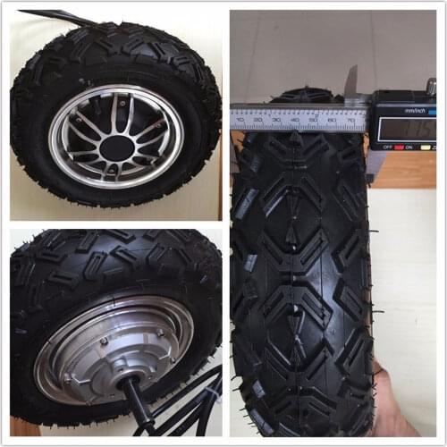 Electric Bicycle Motor 10" 24v 250W-500W 20-45Km/h 10*4.00-6 Off-road Tire Ebike Wheel Electric Bicycle Scooter Motor Accessory