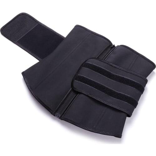 Black Waist Cincher Trainer Body Corset Shaper Latex Waist Trainer Plus Size Women Waist Shaper Corset with Zipper Hooks Belt