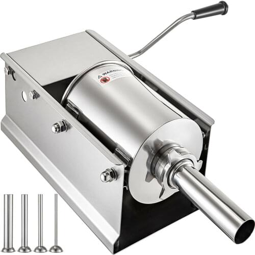 3L Professional Manual Bagging Machine Bagging Machine for Salami in Stainless Steel Meat Grinder Ideal For Commercial Kitchens